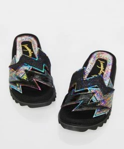 Irregular Choice Thunder Bolt Platform Slides Sandals