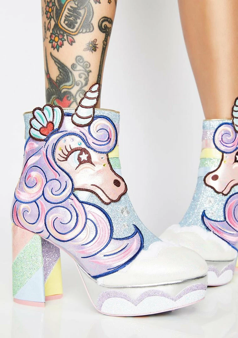 Wholesale 👏 Irregular Choice Daisy Dreams Glitter 🥾 Boots 🧨 3 Irregular Choice Daisy Dreams Glitter Boots