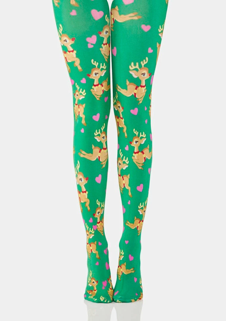New π Irregular Choice 𧦠Socks & Tights Rad Reindeer Tights π 1 Irregular Choice Socks & Tights Rad Reindeer Tights