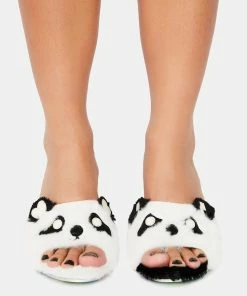 Irregular Choice Black & White Wiggle Bear Mules