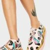 Irregular Choice Pink Stage Skool Platform Sneakers Platforms