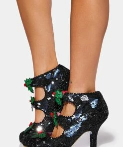 Irregular Choice Holly Jolly Sparkly Heels