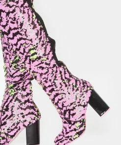 Promo ❤️ Irregular Choice Hot Stuff Sequin Thigh Highs 🥾 Boots 👏 6 Irregular Choice Hot Stuff Sequin Thigh Highs Boots