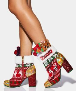 Irregular Choice Stuffed Stockings Ankle Boots