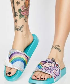 Irregular Choice Sandals Lazy Daisy Slides
