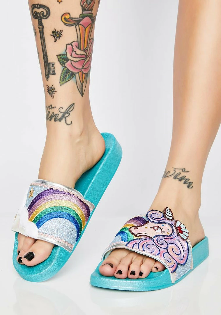Promo π Irregular Choice π©΄ Sandals Lazy Daisy Slides π 1 Irregular Choice Sandals Lazy Daisy Slides