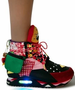 Irregular Choice Flats Burger Off Sneaker Light Up Boots